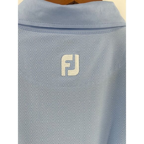FootJoy XL ProDry Performance Golf Polo Shirt Light Blue RFGC Logo - Picture 8 of 11